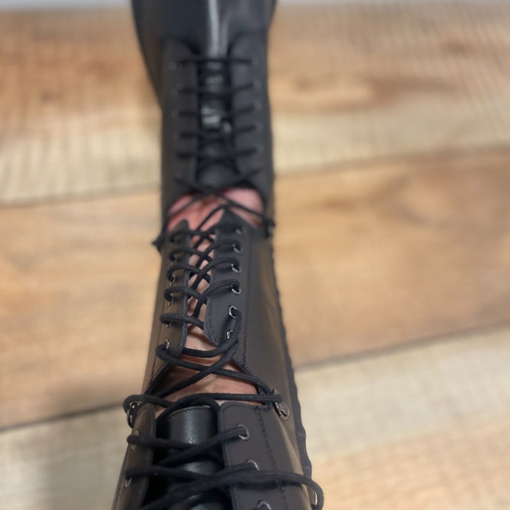 Free People Womens Miller Cut Out Combat Boots Black NEW 7.5 +8.5 - Picture 12 of 12